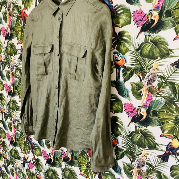 New Natural Linen H&M shirt. Size 2 - Picture 10 of 11